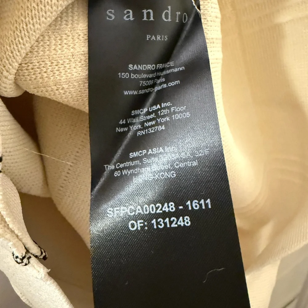 Sandro Natural Lore Braided-trim Knitted Cardigan - Picture 8 of 13